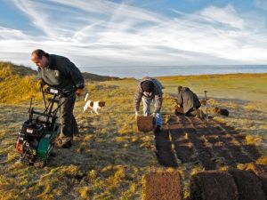 Turf cutting at Askernish Old