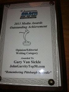 ING Media Award Plaque